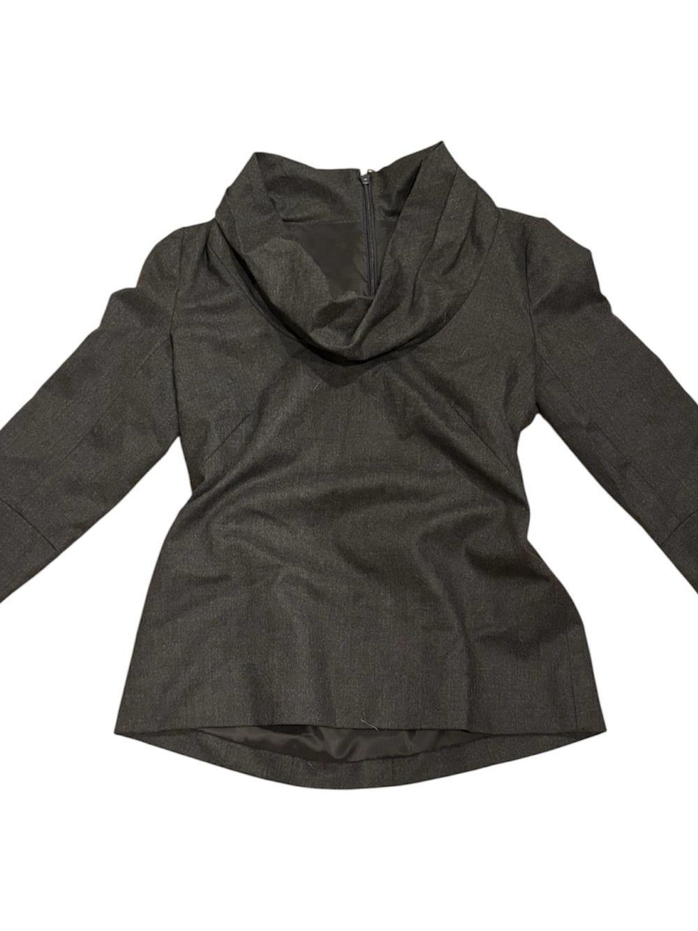 J. Crew Charcoal Gray Draped Collar Blazer